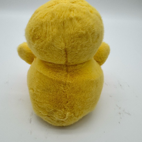 8" Stuffed Plush Yellow Duck with Embroidered Ladybug - Picture 3 of 4